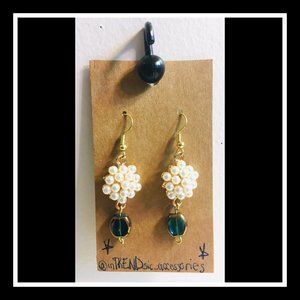 Pearly Handmade Dangle Earrings